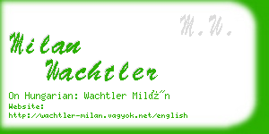 milan wachtler business card